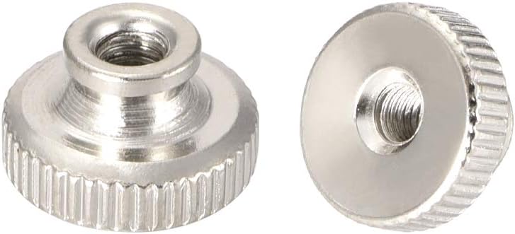 sourcing map Knurled Thumb Nuts, 20Pcs M3x0.5mm Iron Round Knobs Fasteners for 3D Printer Parts, Silver Tone