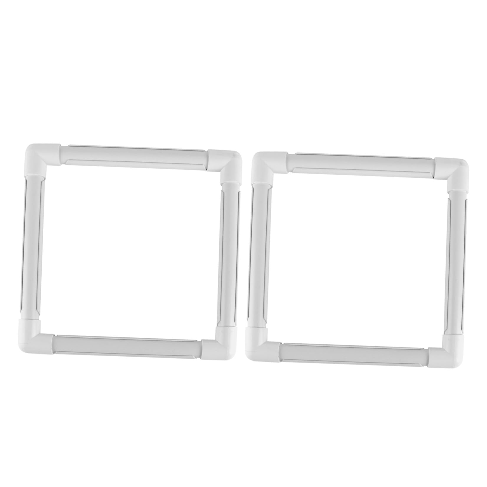 WRITWAA 2 Pezzi Telaio Quadrato in Plastica per Ricamo Punto Croce e Quilting Supporto Resistente e Leggero per Lavori di Tessuto e Seta