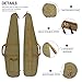 AUMTISC Soft Rifle Case, Shotgun Carrying Bag, Gun Cases for Scoped Rifles with Adjustable Shoulder Strap and Pocket, Khaki 44