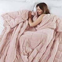 viceroy bedding TEDDY FLEECE Weighted Blanket for Adults Soft Sherpa Throw Sleep Therapy Autism Sensory Anxiety Stress Relief Insomnia Sleeping Aid (Blush Pink, Single - 125cm x 150cm - 4kg (9lb))