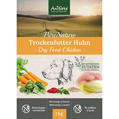 Natürliches Hunde Trockenfutter Huhn 7kg - Zartes Huhn mit Reis & Gemüse, 100% Natur & glutenfrei, für Allergiker, reich an Vitaminen, ohne künstliche Vitamine