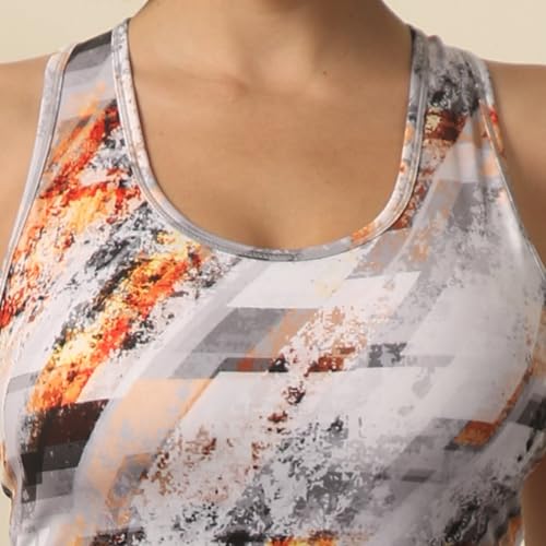 Image of SOIE Women's Medium Impact Quick Dry Padded Racerback Printed Athleisure Sports Bra
