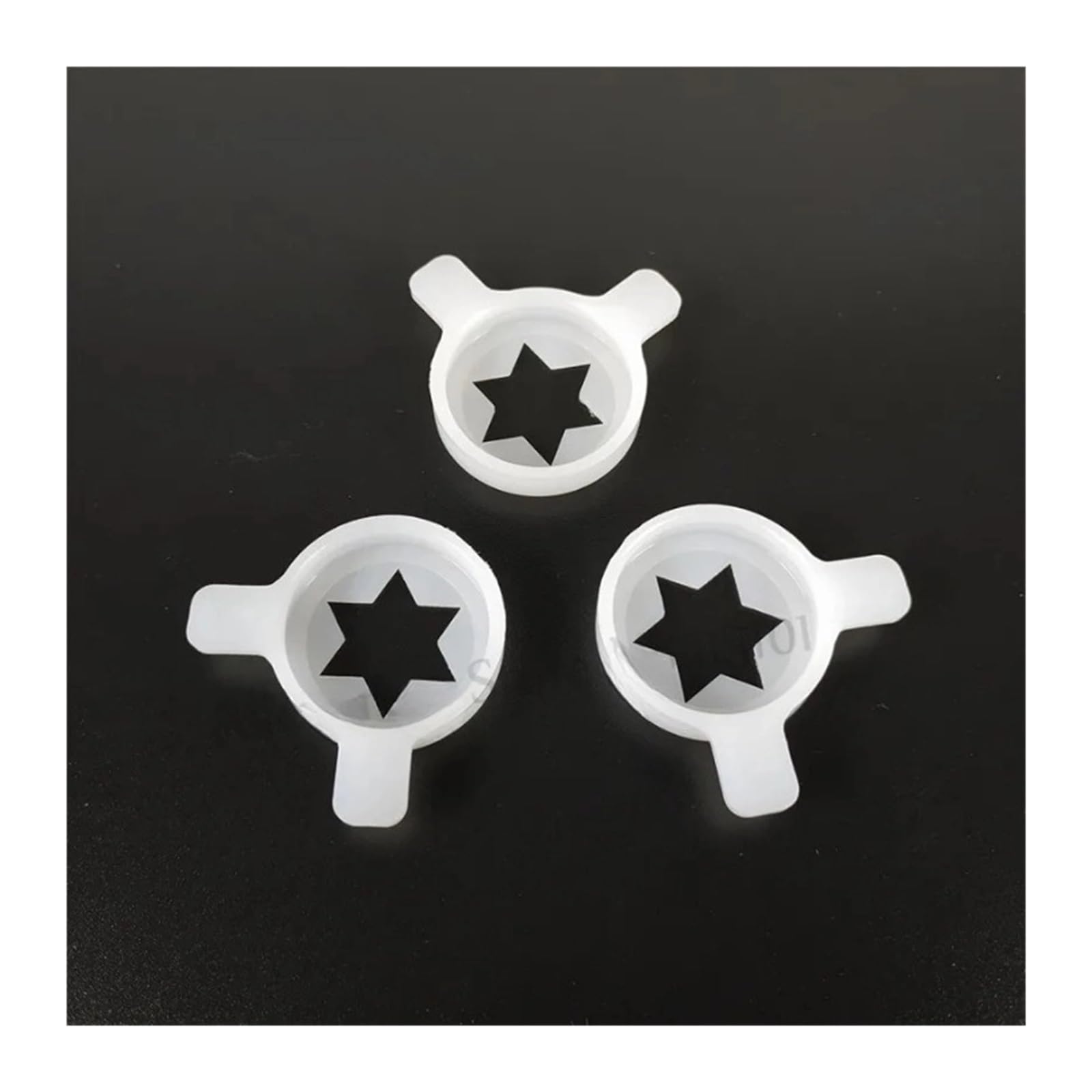 ALturn Piezas de Repuesto de Tapas de Modelado de hexagrama de Lujo 3 en 1, compatibles con Accesorios de Tapas de boquillas de plástico for máquinas de Helado Suave, diámetro Interior de 29 mm