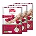 Foot Peel Mask 3 Pack， Exfoliator Peel Off Calluses Dead Skin Callus Remover，Baby Soft Smooth Touch Feet-Men Women (rose)
