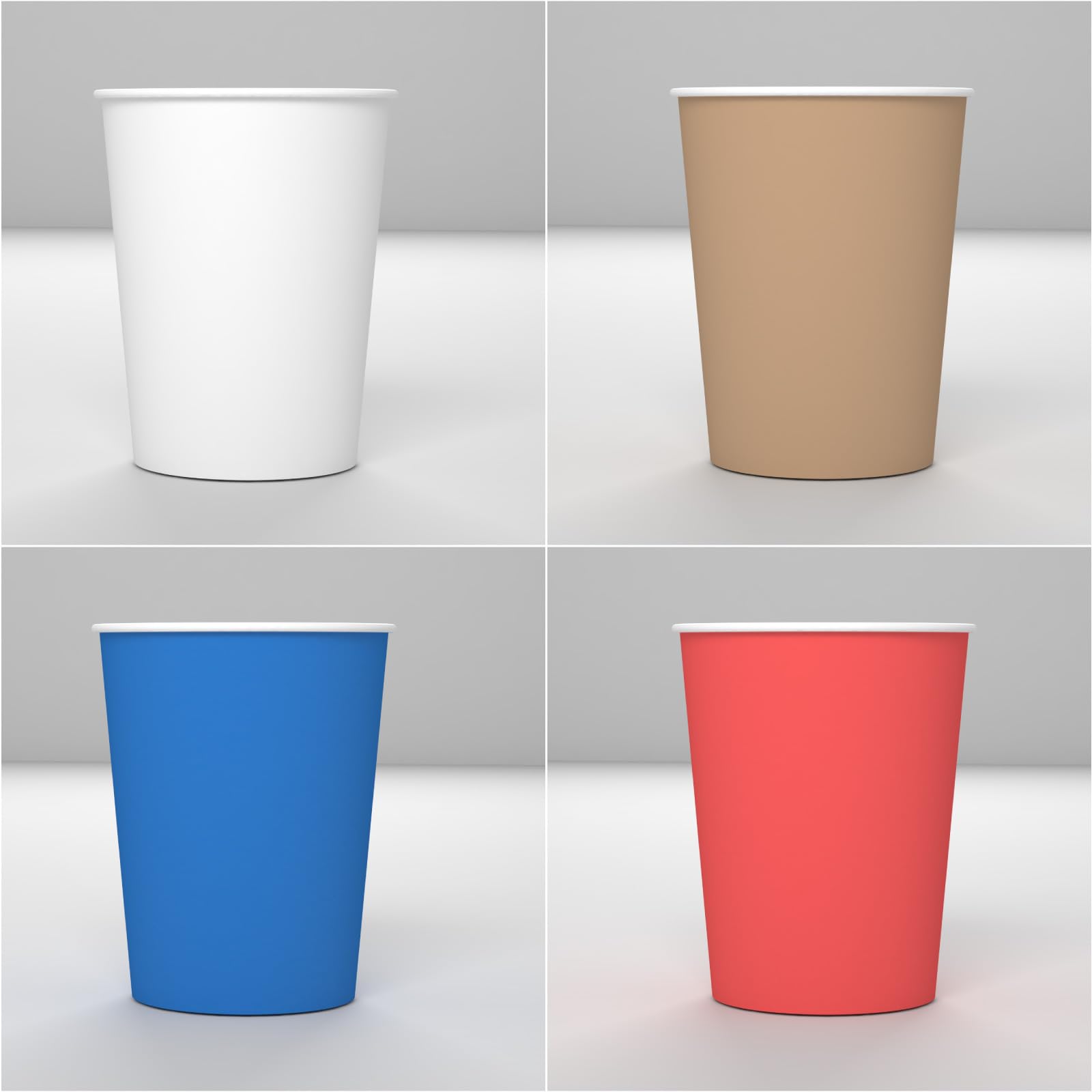 1000 Bicchieri Carta 200ml Biodegradabili - Bianchi, Made In Italy, Per Bevande Calde/Fredde | Asporto Eco - Foto 2