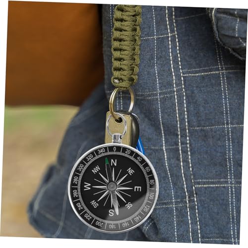 Brújula de bolsillo aluminio 4 piezas esencial para camping miniatura 5
