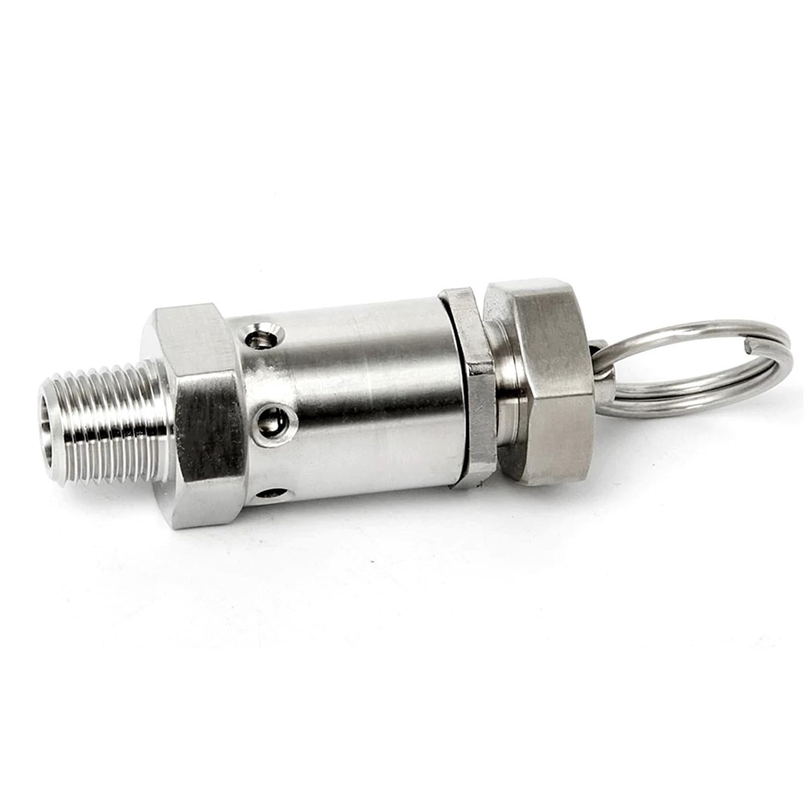 Zawory regulacyjne Zawory bezpieczeństwa SS304 1/4" 1/2" męskie ciśnienie 0,5-10Bar miniaturowe zawory bezpieczeństwa powietrza NPT/BSPT męskie Zawór(1I2inch 133g,NPT_6 BAR)
