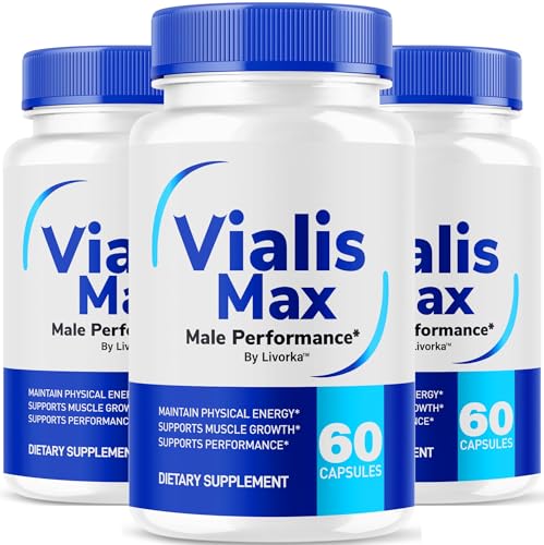 (3 Pack) Vialis Max Pills for Men - Official Vialis Max Capsules Supplement Support, All Natural Vialis Max Premium Pills Advanced Formula, Vialis Max Pills for Men Reviews, 180 Capsules for 3 Months