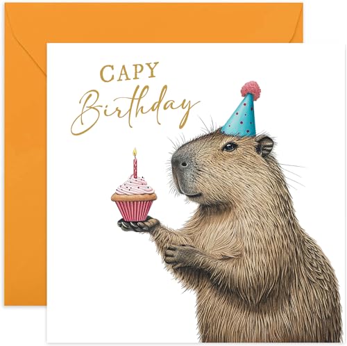 Old English Co. Capybara o[Xf[J[h ޏ - ނ̂߂̖ʔo[Xf[J[h - q   qւ́uCapy BirthdayvMtg - 킢̒aJ[h | t