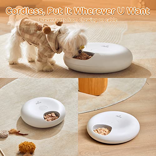 Ipettie IP-FD-C01WTA Donut Frost 6 Meal Cordless Automatic Pet Feeder, Dry & Wet Food Automatic Cat Feeder thumb #4