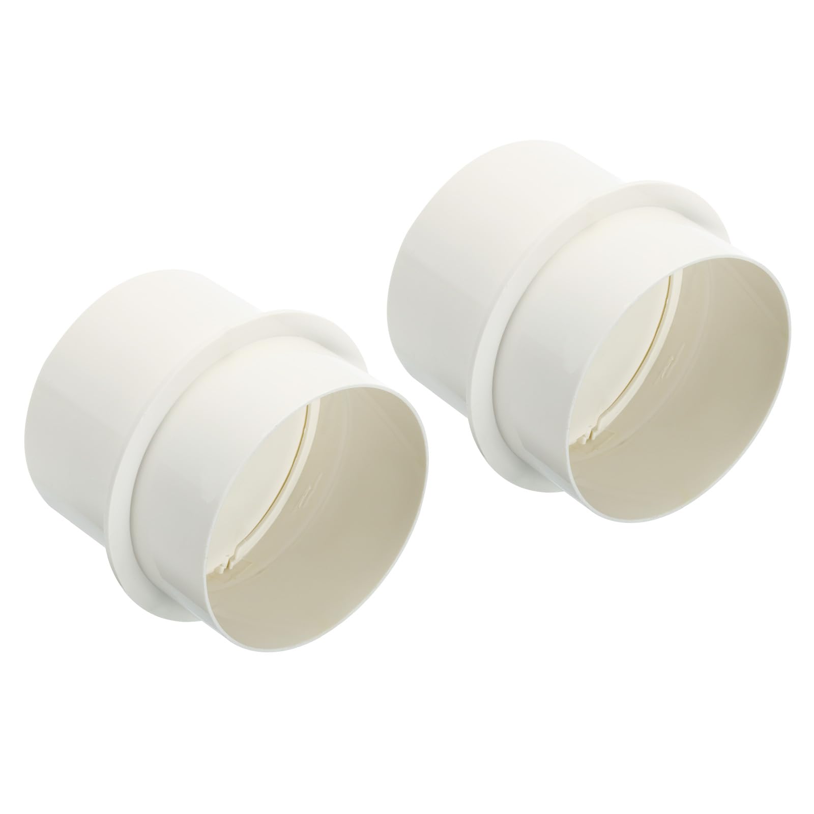 PATIKIL 4 Inch Backdraft Damper, 2Pcs PVC Ducting Hose Airflow Insert Backflow Preventer Shutter, One-Way Draft Stopper for Kitchen Bathroom Exhaust Vent Fans