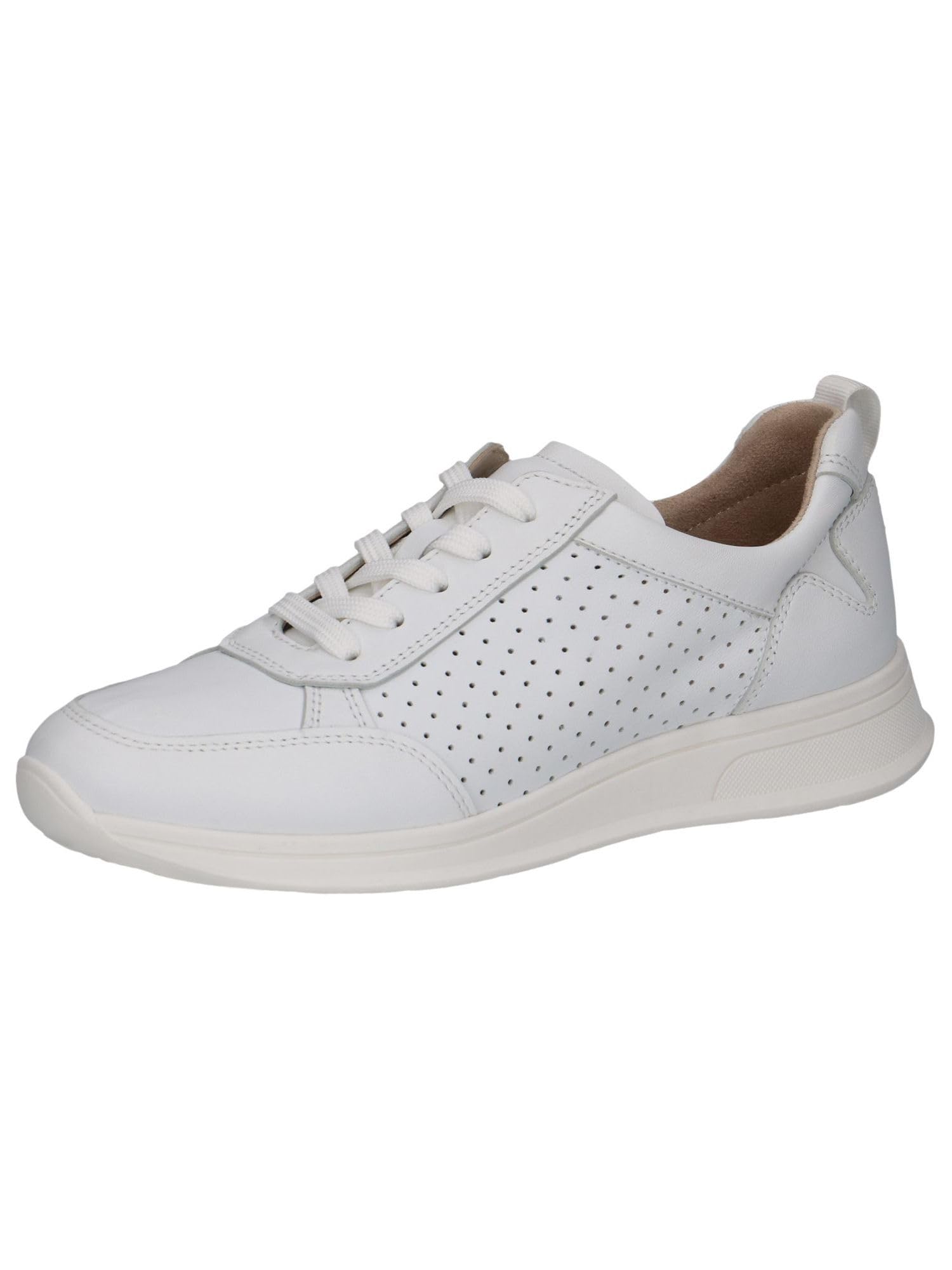 CAPRICE Damen Sneaker flach aus Leder mit Lochmuster