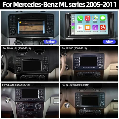 Radio para Mercedes Benz ML GL con pantalla táctil 9" miniatura 2