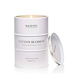 M&SENSE Cotton Blossom Scented Candles Large, Natural Soy Candles 21.2oz 120 Hour Slow Burning,Aromatherapy Candle for Stress Relief Meditation Relaxing