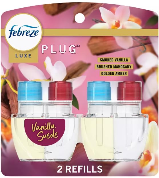 F.e.b.r.e.z.e Luxe Plug Dual Air Freshener Refills- 1.75 fl oz/2ct (Vanilla Suede)