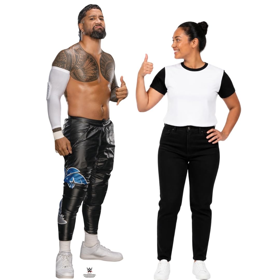 Star Cutouts SC4659 WWE Jey Uso Main Event Bloodline Lifesize Cardboard Cutout โ Wrestling Party Decoration, Event Display & Fan Gift