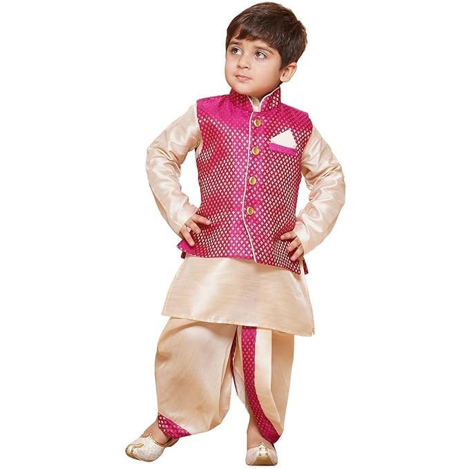Image of AJ DEZINES Boys Dhoti Kurta Set
