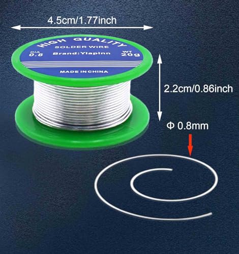 Solder,0.8mm Solder Wire Lead Free Sn99.3 Cu0.7 with Rosin Core for Electronic Electrical Soldering Components Repair and DIY(20g) 2 Solder,0.8mm Solder Wire Lead Free Sn99.3 Cu0.7 with Rosin Core for Electronic Electrical Soldering Components Repair and DIY(20g) - Image 2