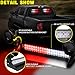 SMALLFATW Emergency Dash Strobe Light 80 LED Warning Hazard Flashing Light Bar Visor Interior Windshield Traffic Safety Lights for Volunteer Firefighter Vehicles Trucks (2x14 inch, Red/White)
