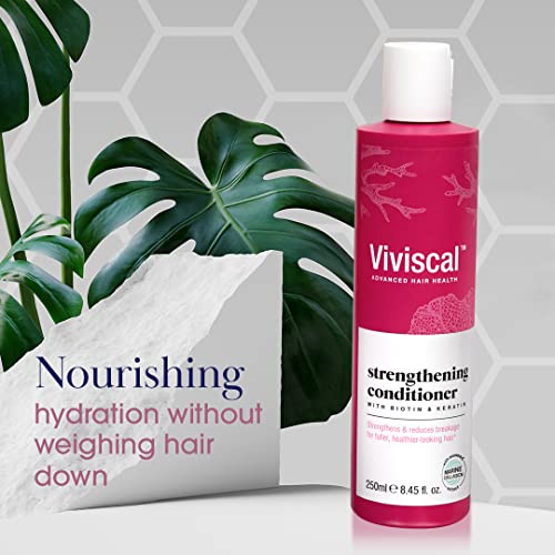 Viviscal Strengthening Conditioner, for Naturally Thicker & Fuller Looking Hair, Moisturising Hair Conditioner with Biotin, Keratin & Marine Collagen, for All Hair Types, 250 ml - Image 4