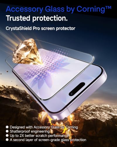 Image of SMARTDEVIL 3 Pack Accessory Glass by Corning Screen Protector for iPhone 17, HD Clear 9H+ Tempered Glass, Max-Reinforced Shatterproof, SmartPull Bubble-Free Install, Face ID & Case-Ready