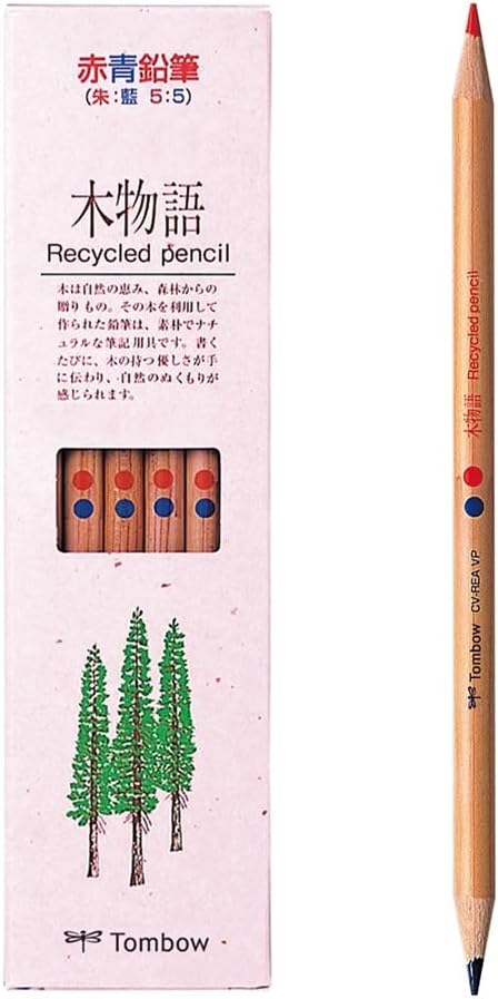 Tombow CV-REAVP Red Blue Pencil Tree Monogatari Vermilion Ai 1 Dozen