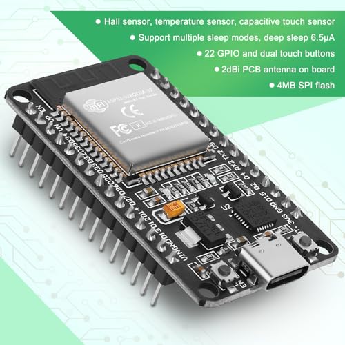 6 Pcs ESP32 Development Board ESP-WROOM-32 ESP-32S Dual Mode WiFi Bluetooth Dual Cores Microcontroller 30 Pin Low Power Compatible with A rduino IDE - Image 5