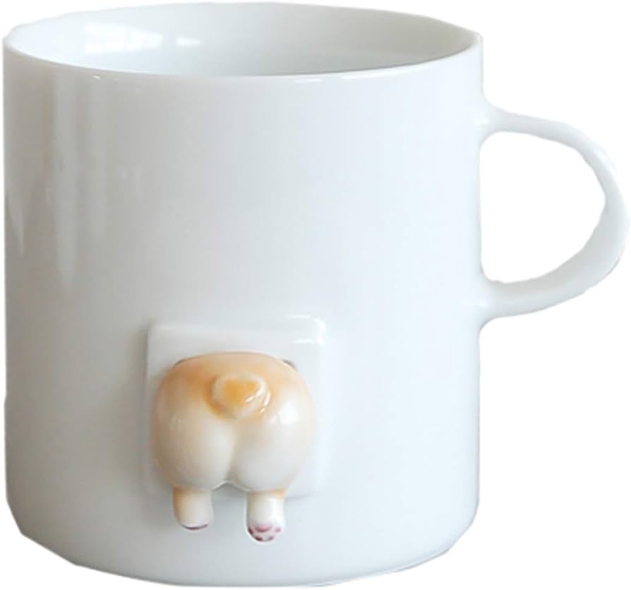 Amazon.co.jp: 品牌 マグカップ いぬ コーギー ホワイト かわいい 耐熱