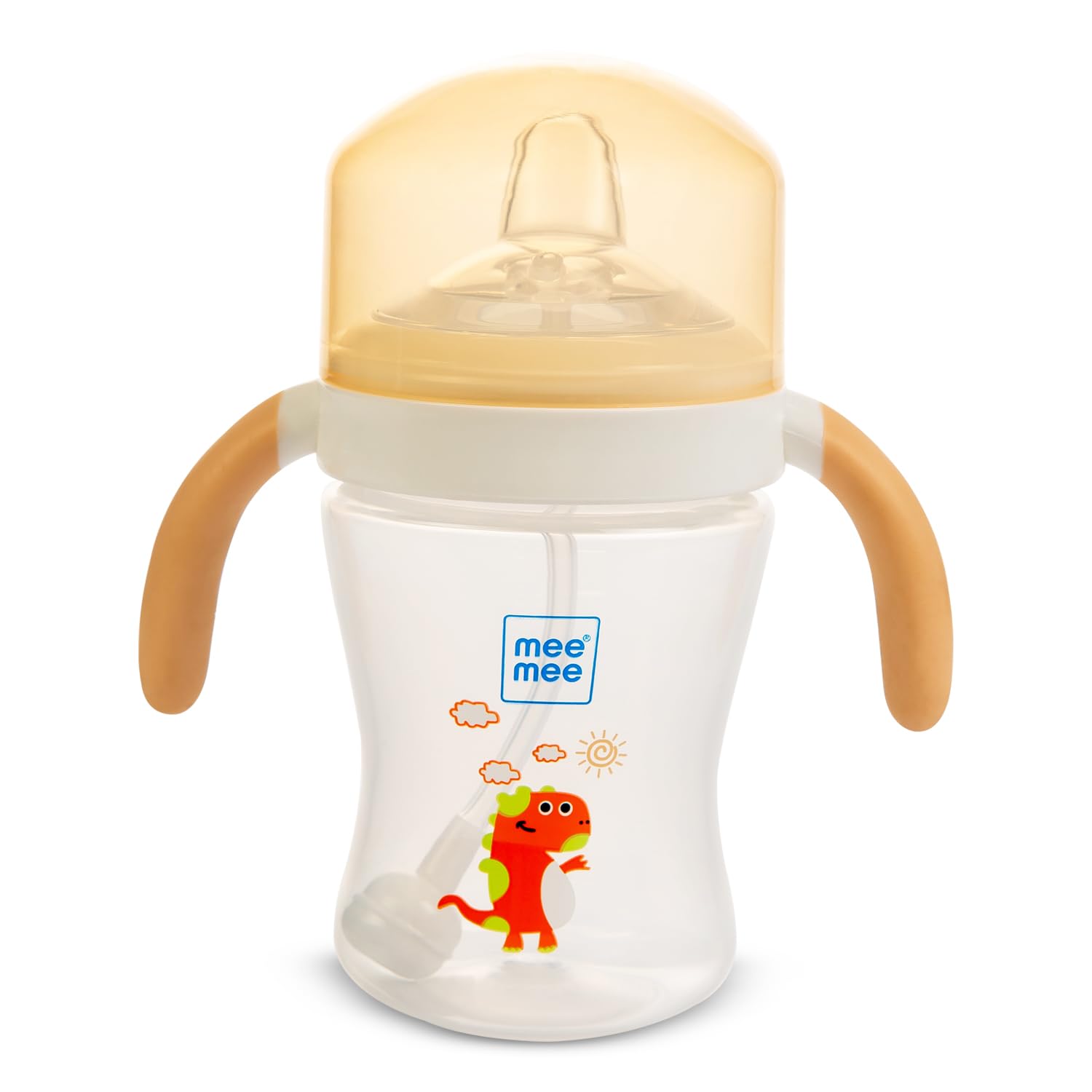 Mee Mee Baby Trainer Sippy Cup | Soft Spout, Leakproof Sipper for Toddlers | Dual Handle for Easy Grip | Non -Toxic, Lightweight & BPA Free, Yellow (240 Ml)
