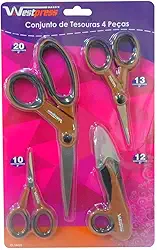 Kit de Tesouras Corte de Costura 4 Peças Westpress