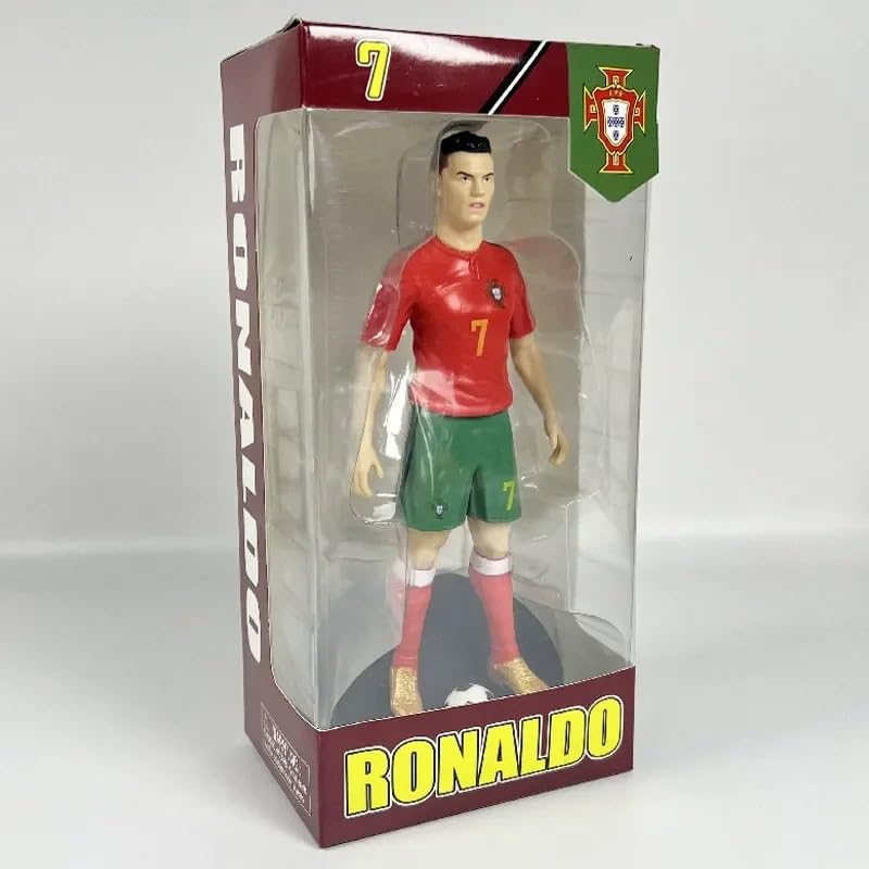 Image of Awestuffs Ronaldo Action Figure 20 cm PVC Collectible Football Figurine with Ball & Display Stand | Soccer Legend Statue | Premium Desk Decor Showpiece for Fans, Kids, Gifts & Sports Collectors