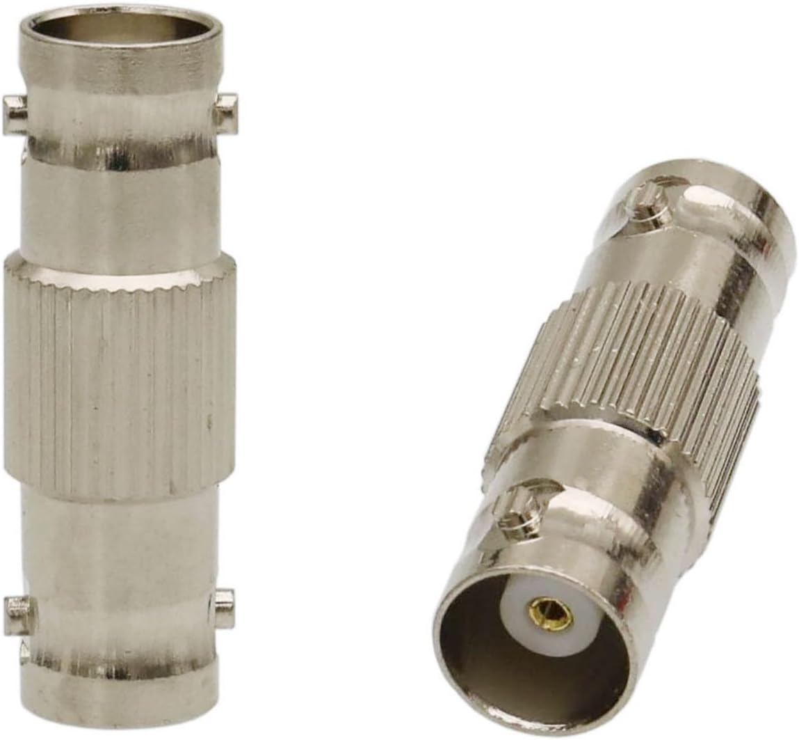 Acoplador BNC Hembra a Hembra, Latón Puro, Conector SDI con Pin Dorado para Cámaras 4K/8K, CCTV