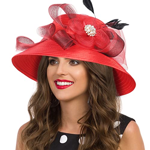 Sombrero Derby para Mujer con Cinta de Satén