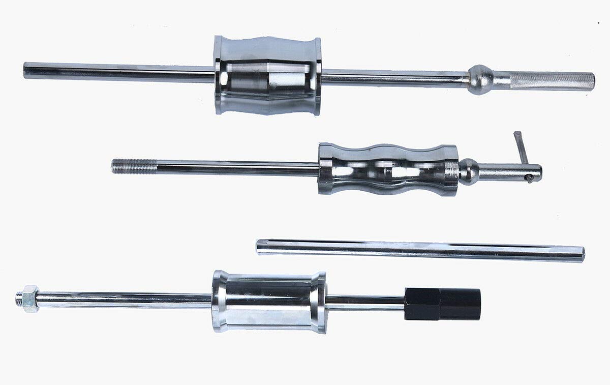 FreeTec Diesel extractor de inyector de combustible Martillo deslizante extractor con Common Rail adaptador, 40 piezas