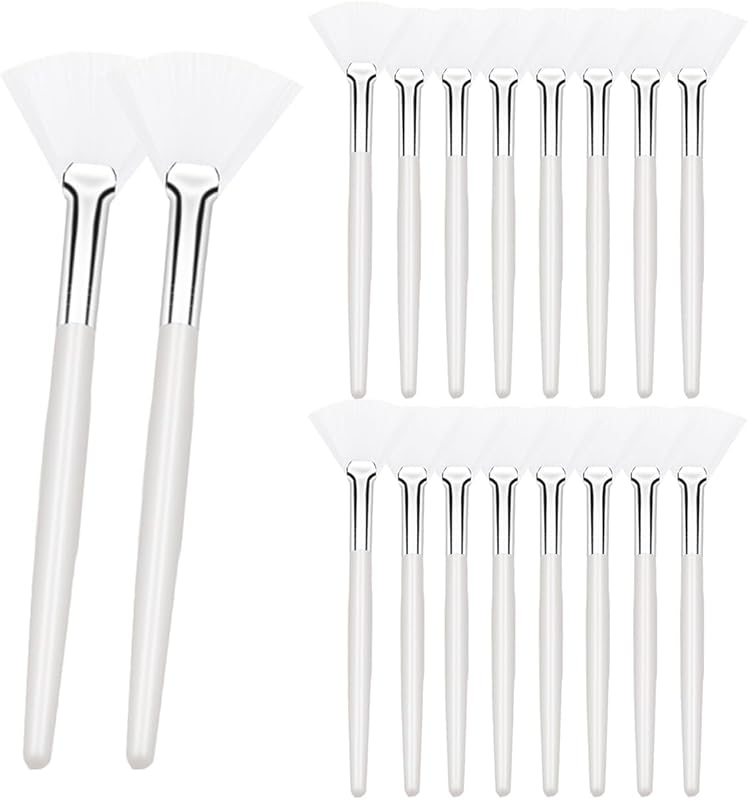 BOYIVI Conjunto com 18 Pincéis Leque para Aplicação de Máscaras e Cosméticos