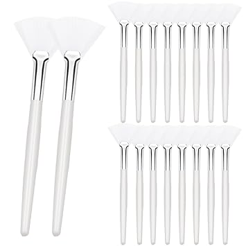 18 Pieces Fan Brushes Facial Mask Brush Soft Makeup Mask Applicator Acid Applicator Esthetician Brush Cosmetic Tools for Mud Cream, Makeup Peel