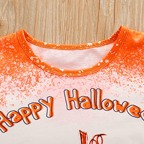 Toddler Baby Girl Short Sleeve Letter Print T-Shirt Top Floral Bell Bottom Pants 2Pcs Spring Summer Outfit4