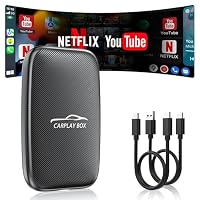 Wireless CarPlay & Android Auto Adapter AI Box for Factory Wired CarPlay Cars (2016-2024), Android 11 Car Video Adapter with Netflix & YouTube, Convert Wired to Wireless CarPlay, TF Card Streaming