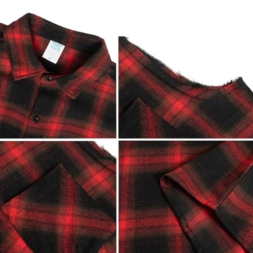 Men's Sleeveless Flannel Shirt - Plaid Design for Summer Wear Casual Button-Down Vest Shirts3