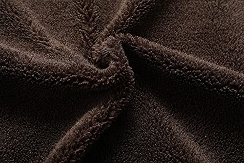 chouyatou Men's Winter Vintage Faux Leather Sherpa Lined Aviator Bomber Jacket2