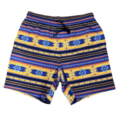 Cinch Men's Aztec Stripe Swim Trunks Multi M