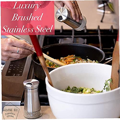 Kruiden opslagzout peper shaker roestvrij stalen kruiden Dispenser Kruidenpot met gietopeningen 2 stks - Afbeelding 3