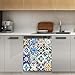DXTKWL Dishwasher Magnet Cover Troditional Spanish Tile Pattern Reusable Dishwasher Magnetic Cover Sticker Decorative Dish Washer Door Cover Panel for Home Kitcen Appliance