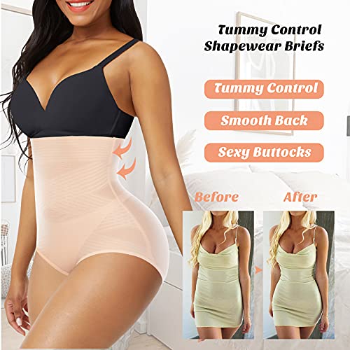 Image of Werena Tummy Control Shapewear Underwear for Women High Waisted Body Shaper Panties Shaping Briefs