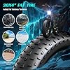 TST Electric Bike for Adults 1500W Peak 20" Fat Tire All-Terrain E-Bike 60 Miles 28MPH Electric Dirt Bike for Road Sand Mountain Snow - 48V 15AH Battery Powered Electric Motorcycle for Adventure #5