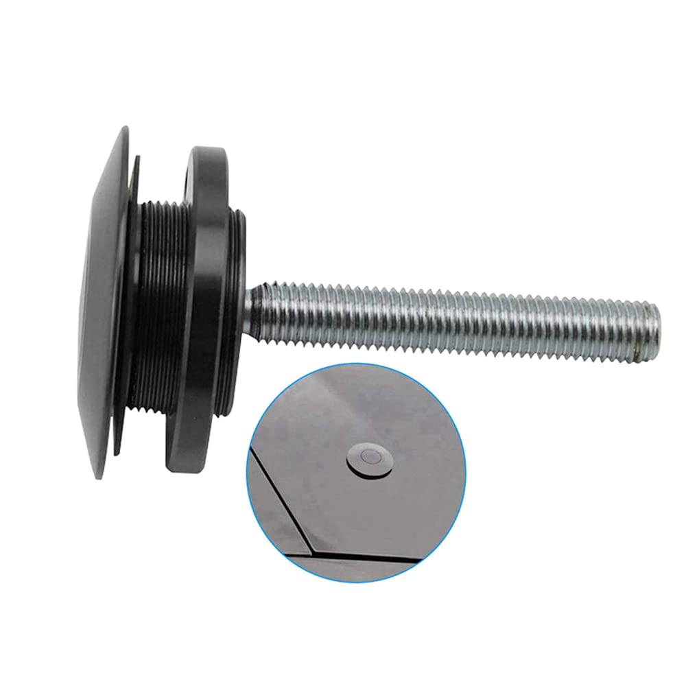 Paquete de 2 unidades de aluminio negro de 2.45 pulgadas 62 mm universal de liberación rápida pestillo de botón de cierre para capó parachoques o bricolaje
