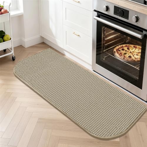 COSY HOMEER Half Moon Kitchen Rug Non-Slip Washable Kitchen Sink Mat