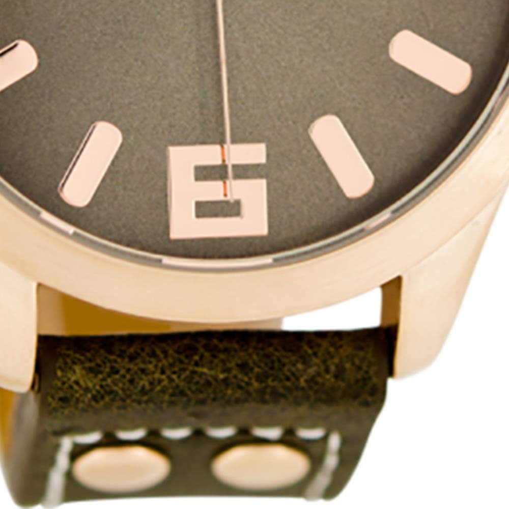 Oozoo C1158 - Armbanduhr für Damen, Lederarmband, Taupe