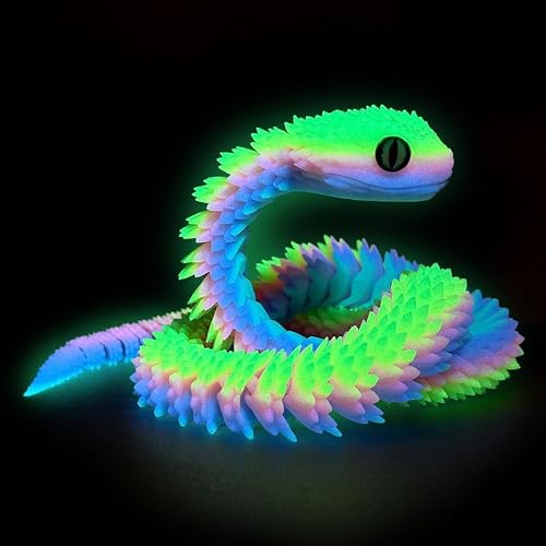 SGYYSG 3D Printed Snake Fidget Toy, Articulated Animal Stress Relief