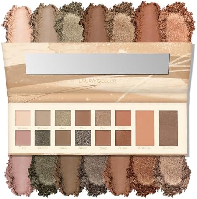 LAURA GELLER NEW YORK The Delectables Pink Prosecco Baked Eyeshadow Palette | 14 Pigmented Eyeshadows Blendable